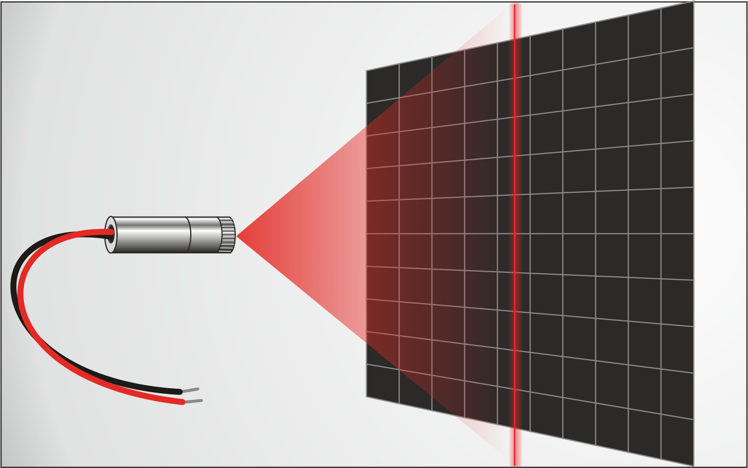 Illustration of a red line laser