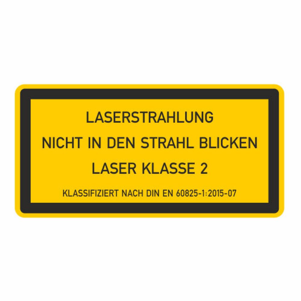 Sticker laser class 2