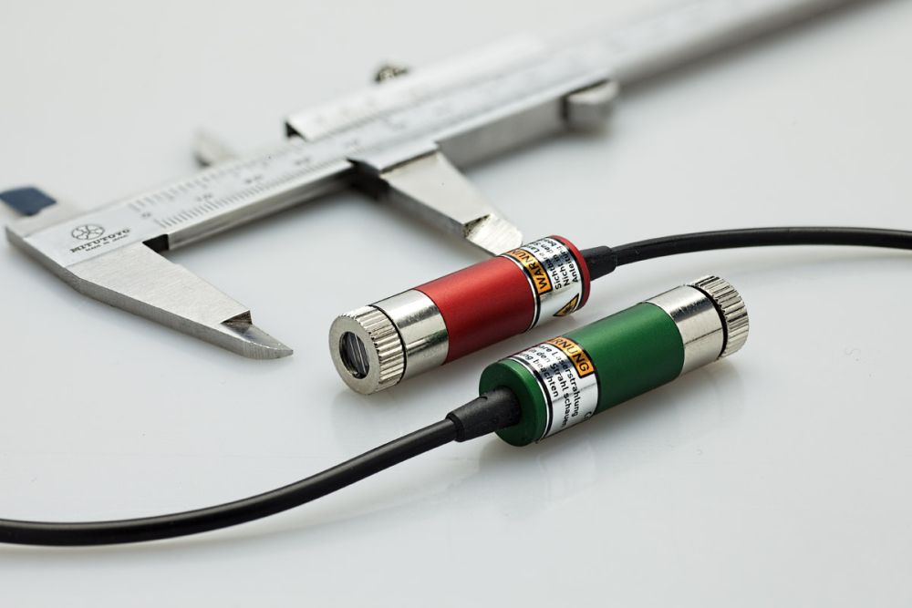 Line laser set BRIGHT RED 20mW, adjustable, insulated, incl. mount