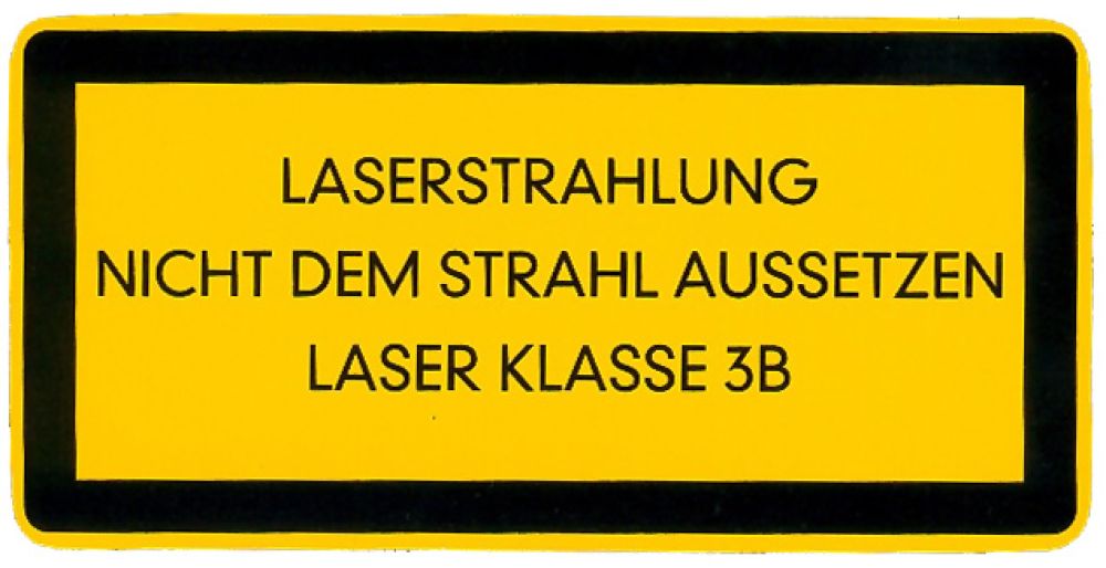 Sticker laser class 3b