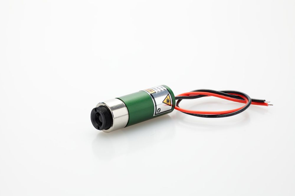 Diode laser module 10mW 520nm GREEN, adjustable focus, insulated