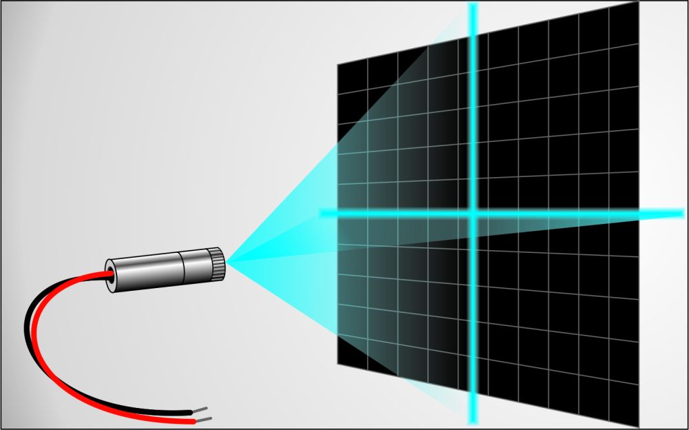 Cross laser module BLUE 80mW, adjustable